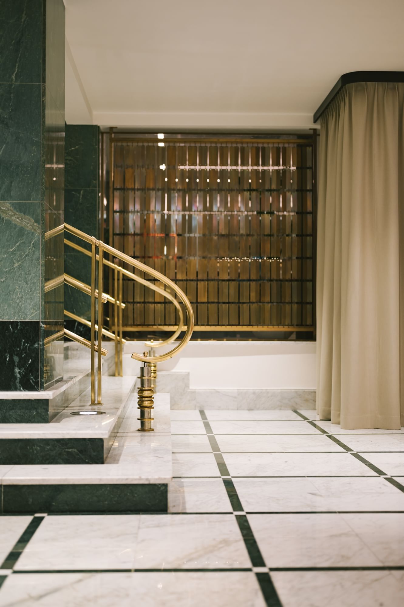 Luxury stairway by the lobby area at Almanac X Alcron Prague