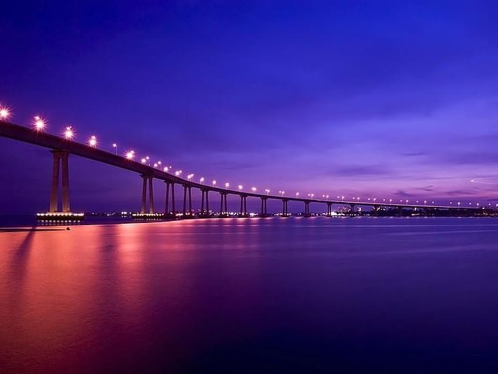 Sun set at the Bridge  in Coronado