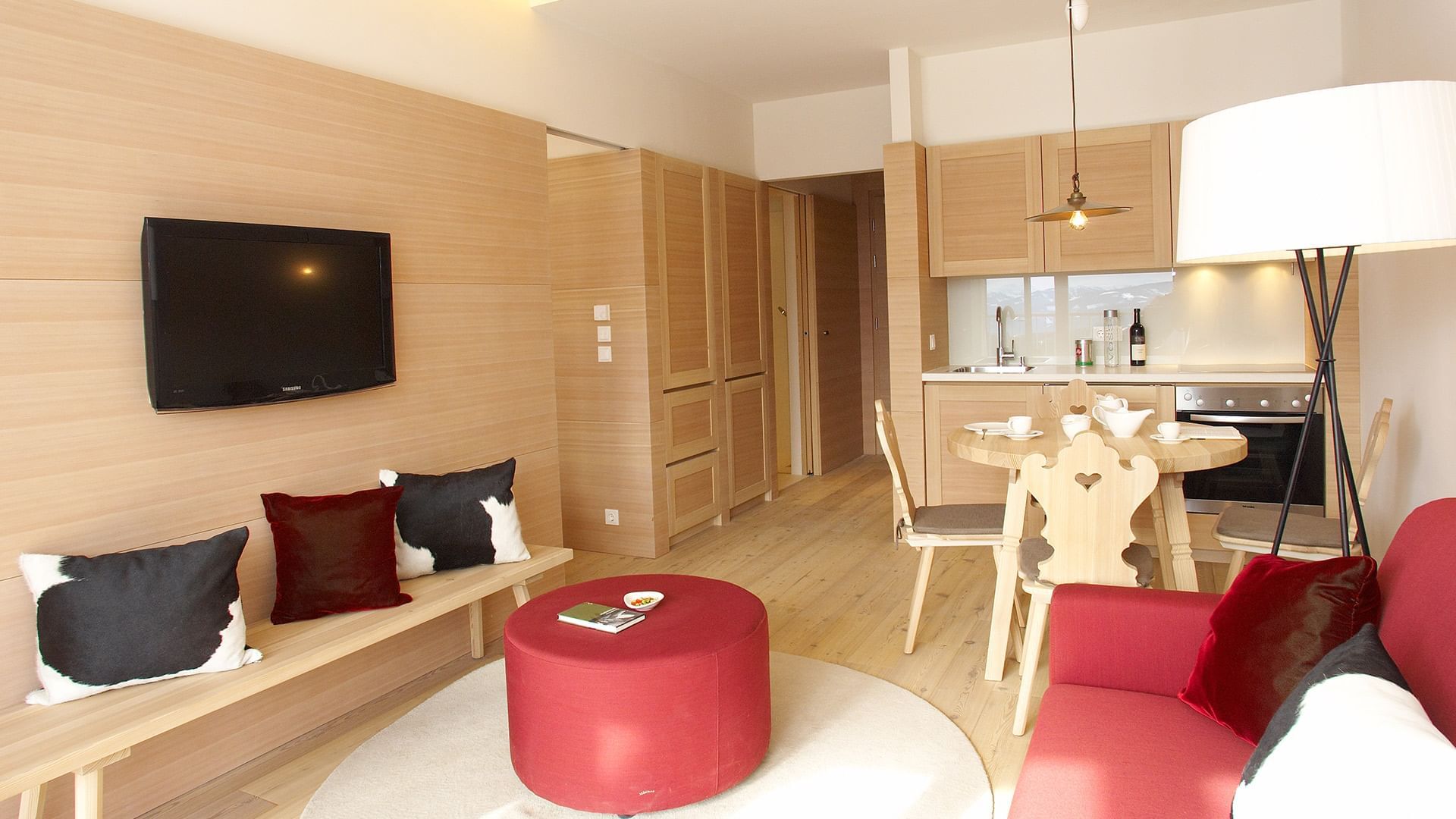 Living area of Residence Comfort Room at Falkensteiner Hotels