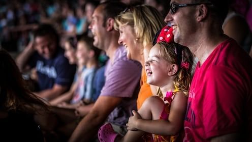 Crowd of spectators watching a Hollywood show at Lake Buena Vista Resort Village & Spa