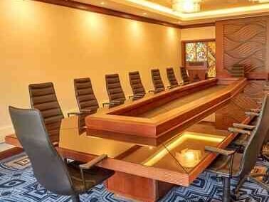 The Rumangabo boardroom for meetings at Goma Serena Hotel