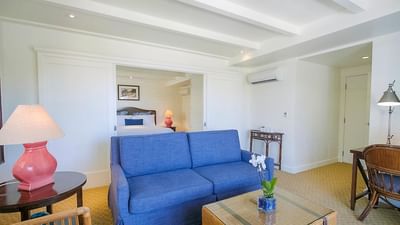 Work desk by the living room in a Suite at Pavilion Hotel in Avalon Catalina