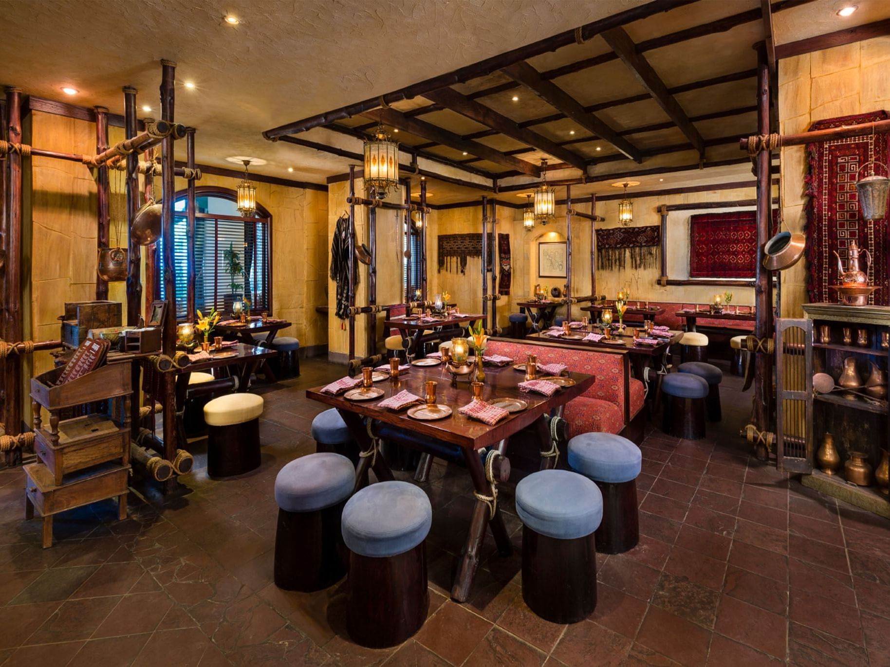 Interior of Bukhara authentic Indian restaurant at Ajman Hotel