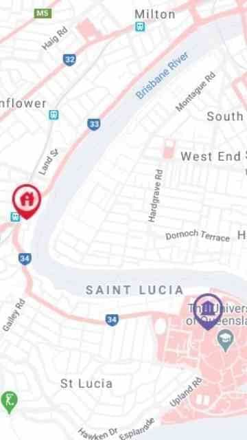 UniLodge Toowong Map