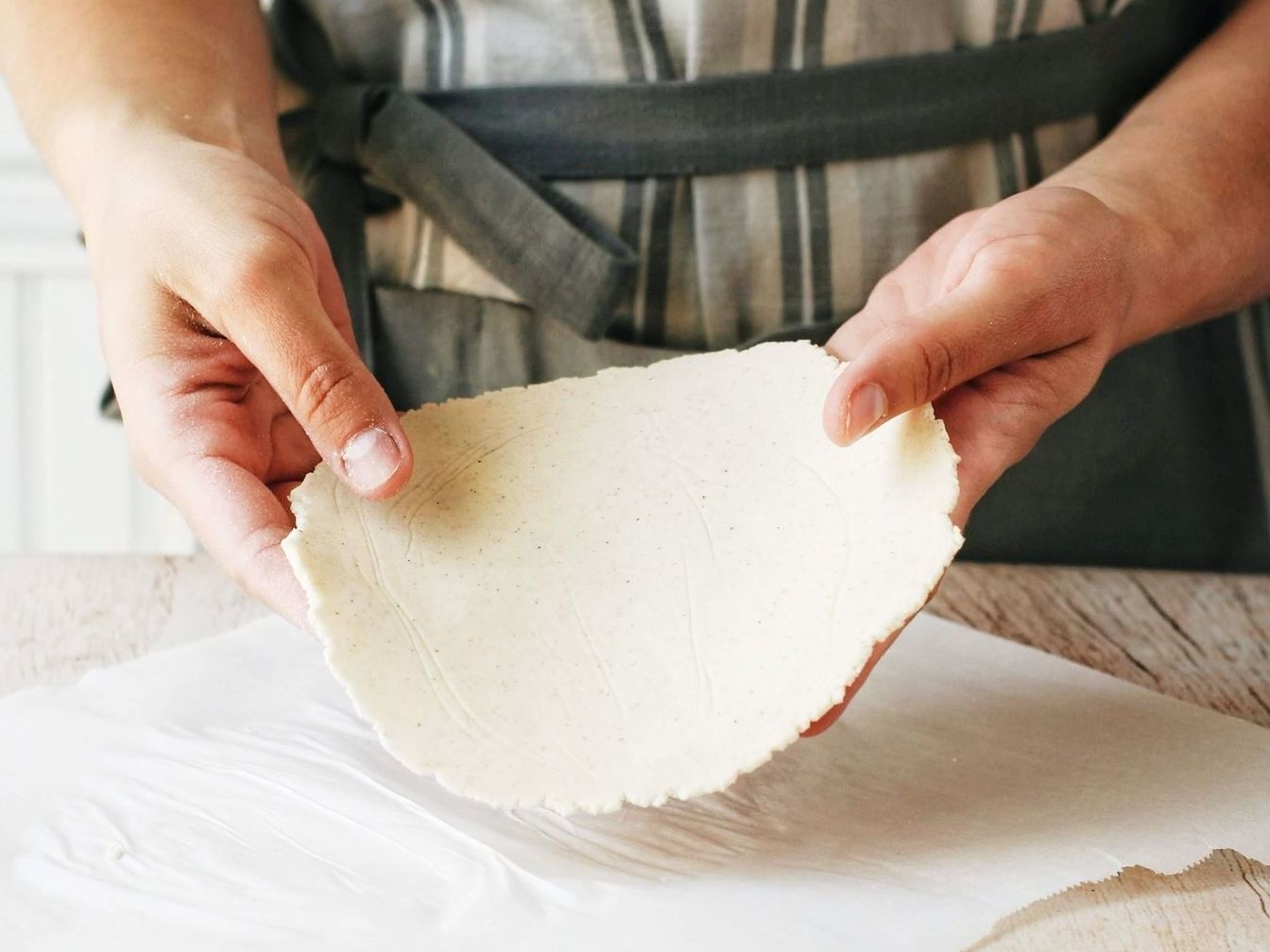 Closeup of a man making Palm Tortilla at Punta Islita Hotel