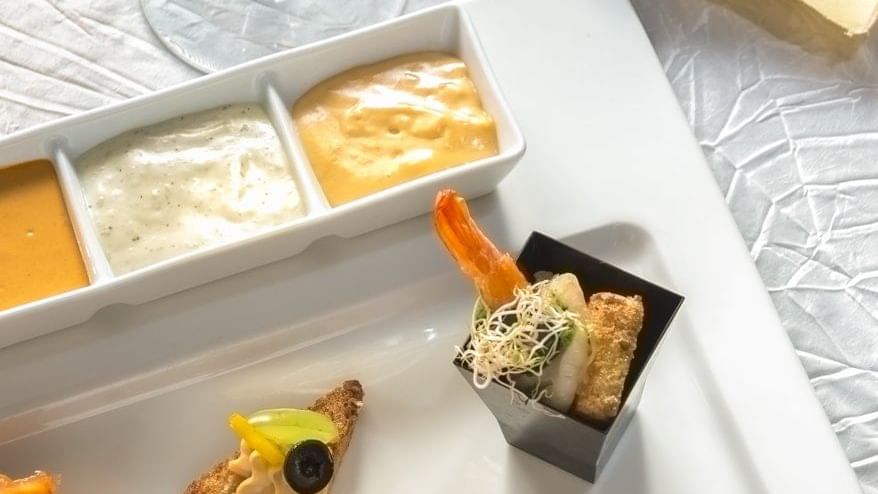 Close up on a plated dish at FA Guadalajara