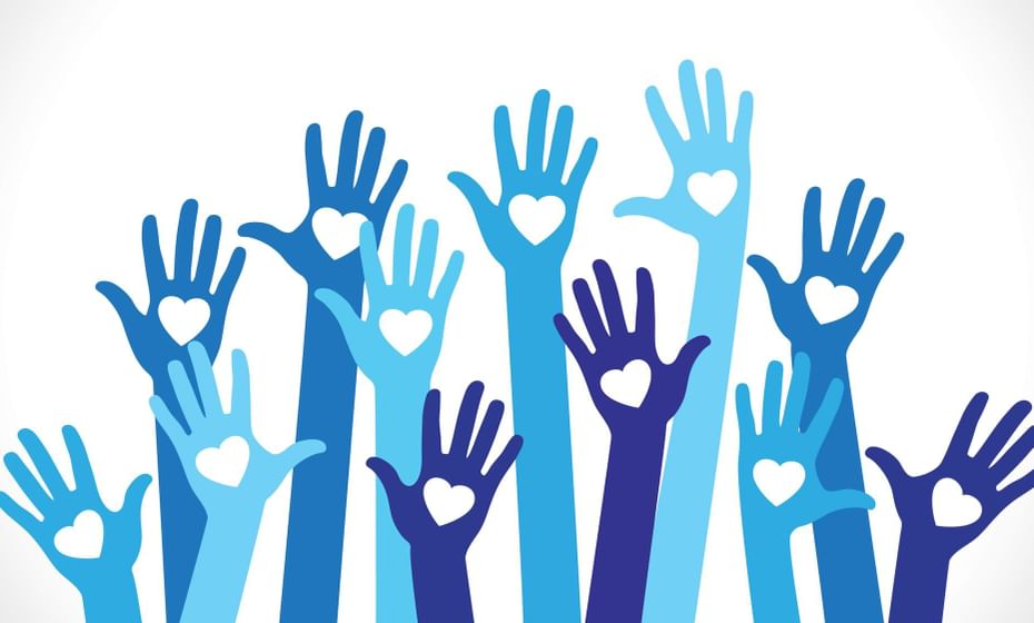 An image with hands with hearts at Legacy Vacation Resorts