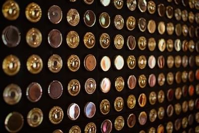 Close up of a wall decorated with little circles at Hotel Sumaq