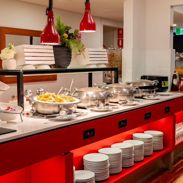 Ibis breakfast buffet with breakfast food