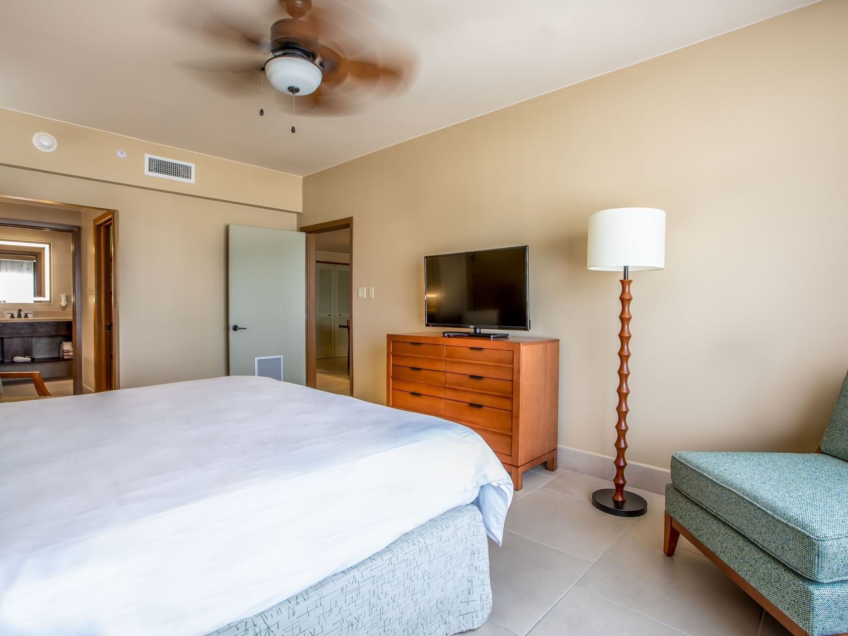Interior of Premium Condo Bedroom at Eagle Aruba Resort