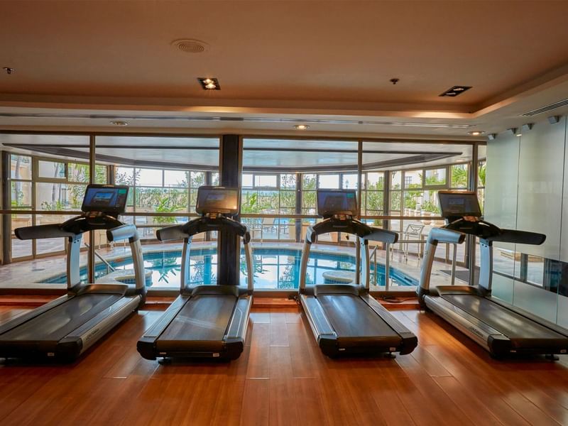 Exercise machines in a Gym wellness center at Fiesta Americana