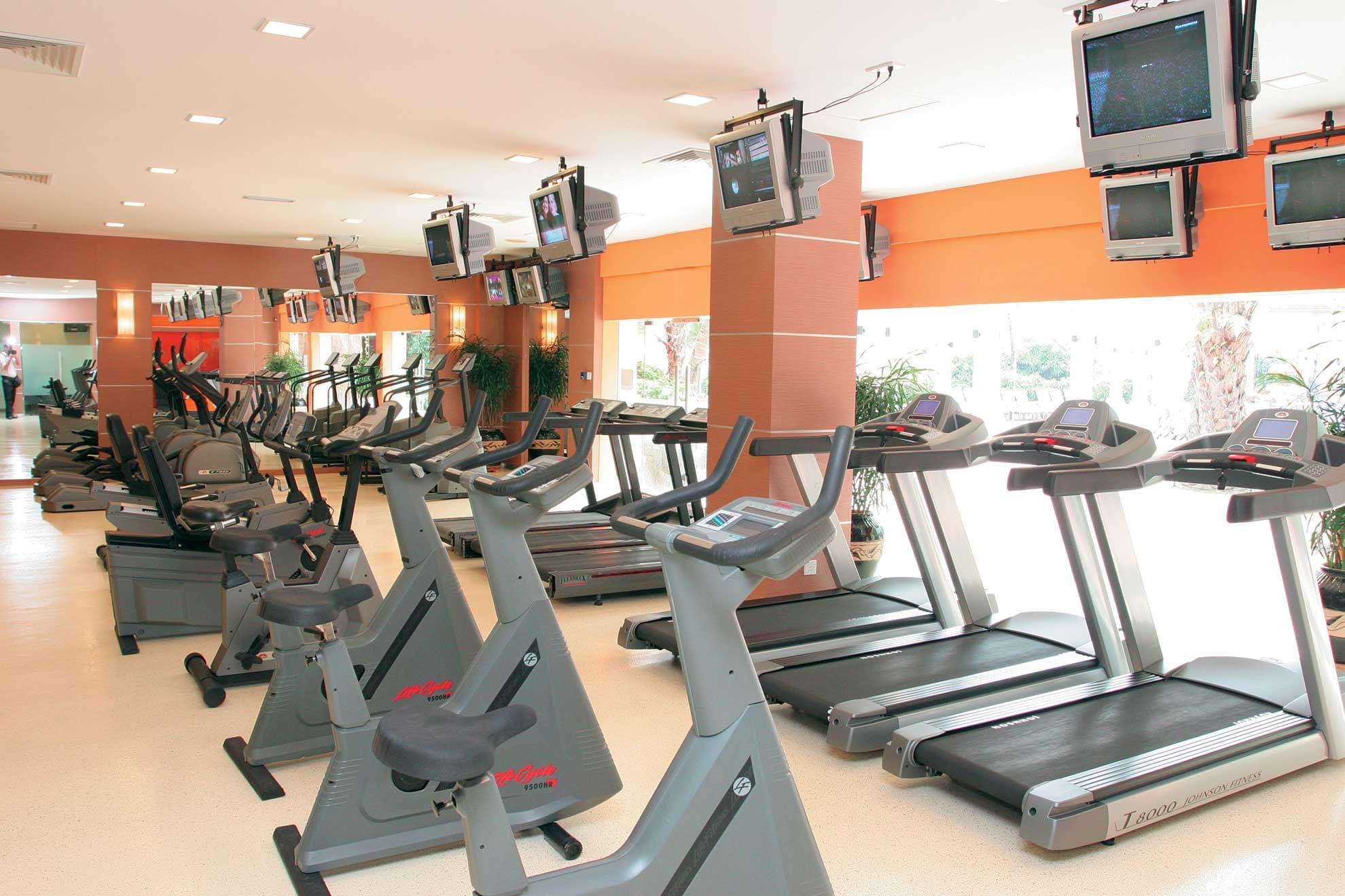 Exercise machines in the Fitness Center at Sunway Lagoon Hotel