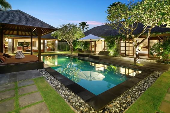 View of Three Bedroom Presidential Pool Villa Peppers Seminyak