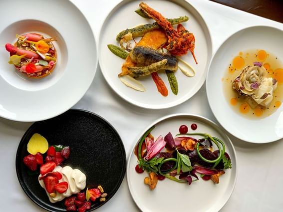 Fine food dishes served on a table at ReStays Ottawa