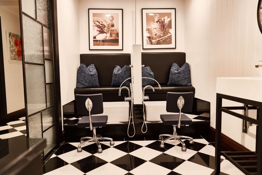 Interior of a nail spa at Brazilian Court   