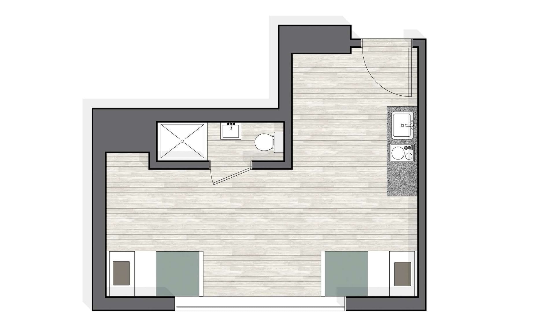 UniLodge Perth Central - Superior Twin Bed Studio