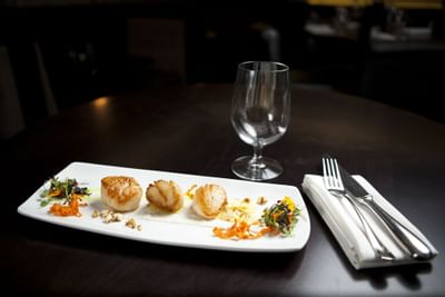 a grilled scallop dish