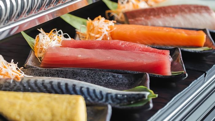 Kisetsu sashimi dish served at Hotel Okura Manila