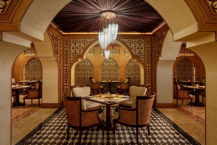 Dining table in Silk Road Restaurant at The Regency Hotel