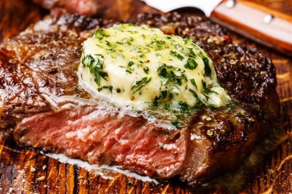 Blue cheese butter sauce on steak one of the most traditional steak sauces