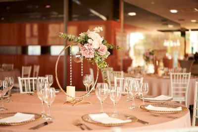 Table arrangements for weddings at Ana Hotels Europa