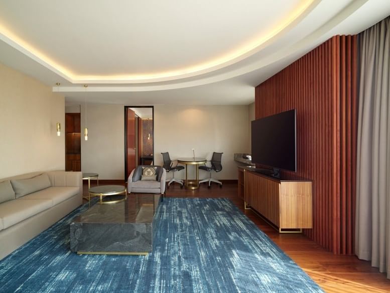 TV in Living area of Junior suite at GFA Chapultepec