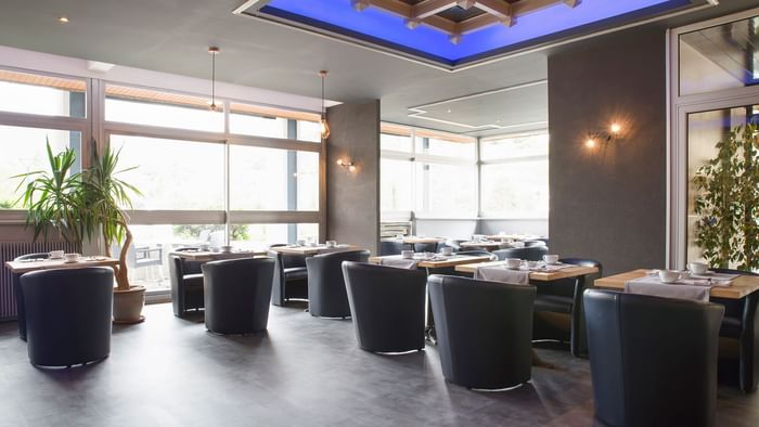 Interior of a dining area at Hotel du Pont Roupt