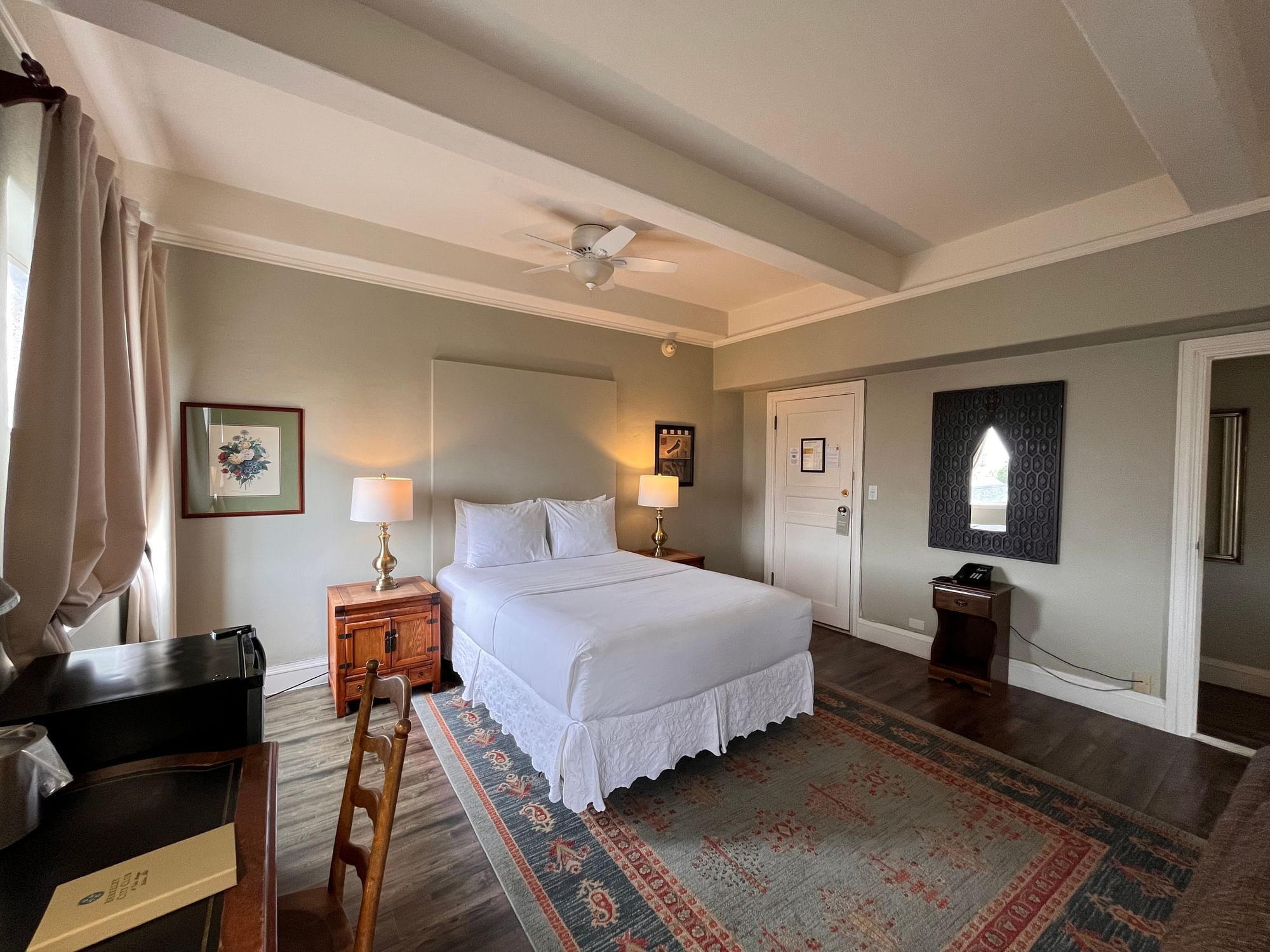 Work desk by the king bed in Junior Suite at Berkeley City Club