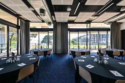 Banquet tables in Bentley 2 Room at Nesuto Curtin Perth Hotel