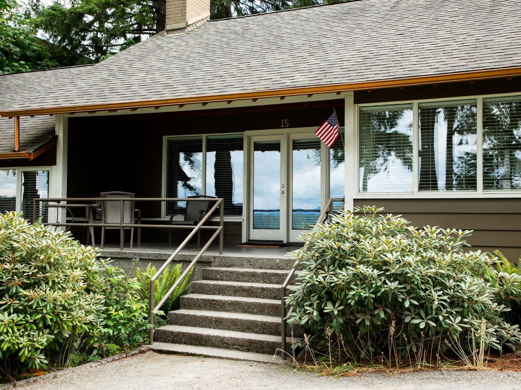 Exterior view of the Two Bedroom Cottage at Alderbrook Resort & Spa