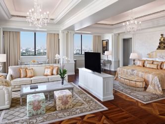 Imperial Suite with living area & bedroom at Palazzo Versace