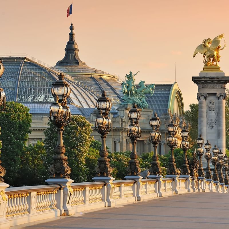 Paris Pont Alexandre III near Warwick Le Crystal