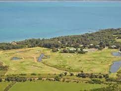 Aerial view of Phillip Island Golf Club near Silverwater Resort
