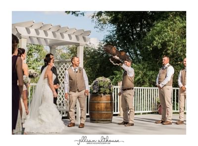 Outdoor wedding at Gettysburg.
