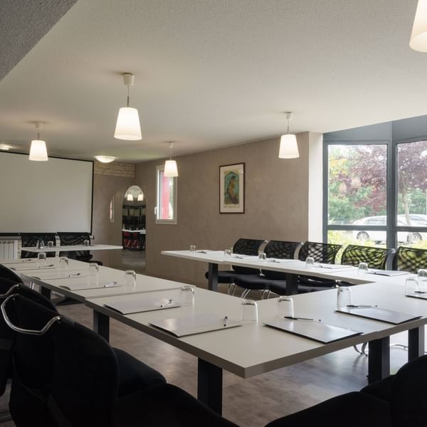 Interior of a conference room at Originals Hotels