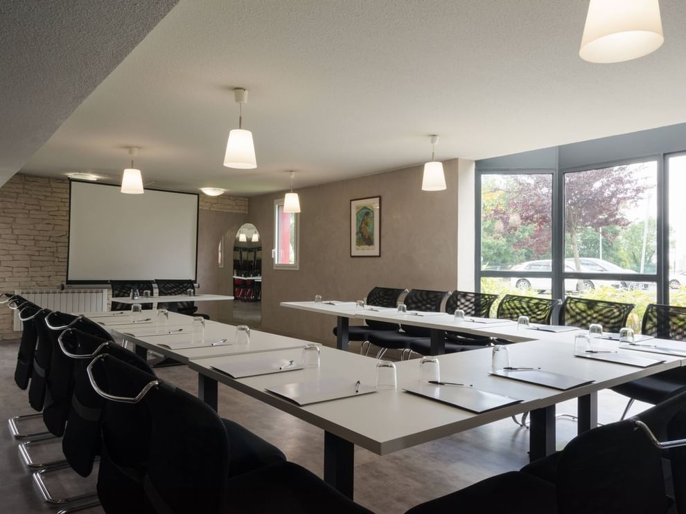 Interior of a conference room at Originals Hotels