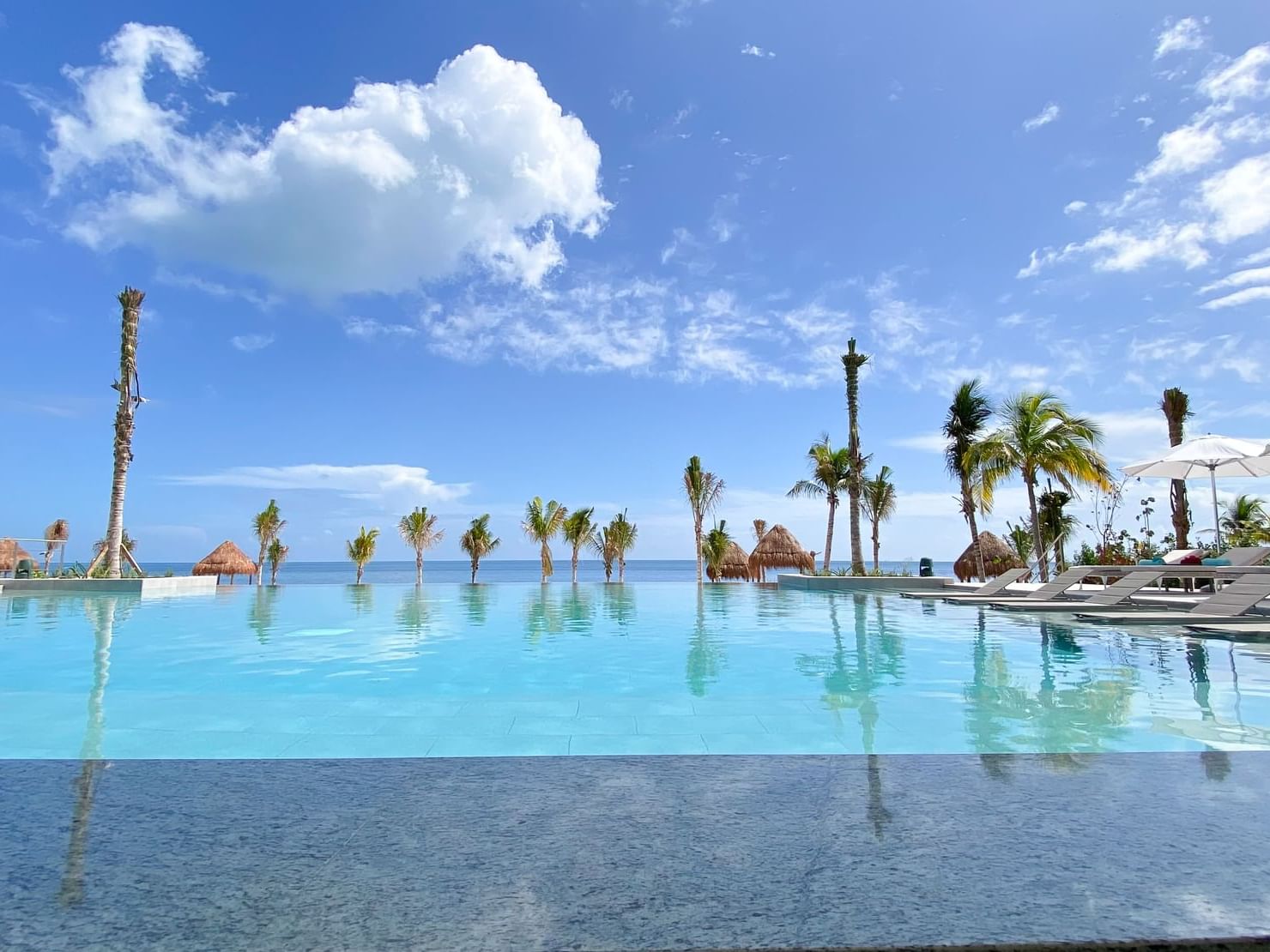 Preferred Club very private serenity pool overlooks the ocean as