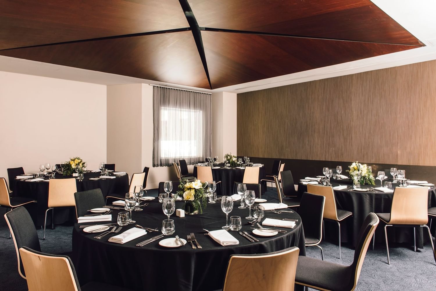 Banquet set-up in Toorak Suite at The Como Hotel Melbourne