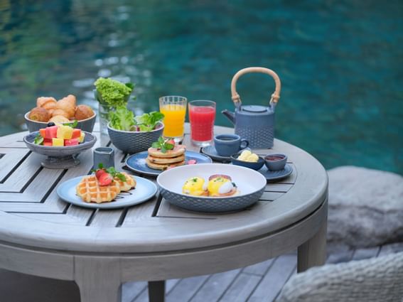 Breakfast by the Pool in Bali | Peppers Seminyak 