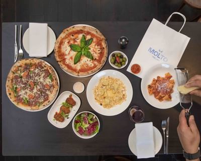 Italian Food served for dining at Knightsbridge Canberra