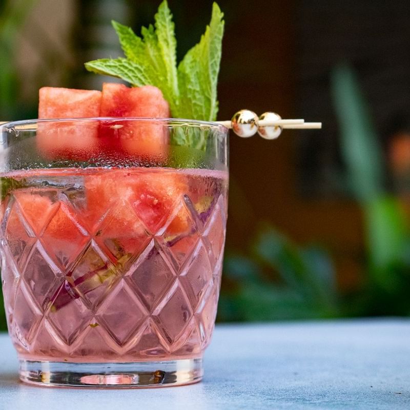 Cocktail with watermelon