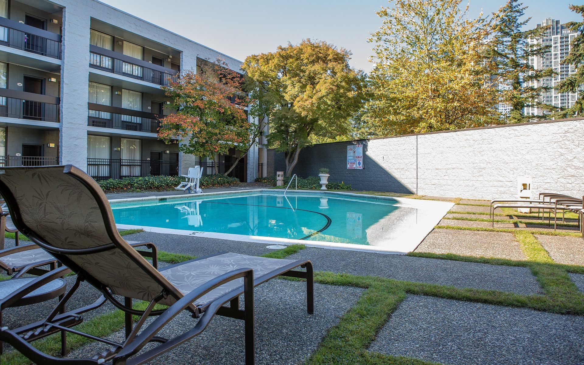 Outdoor pool at hotel