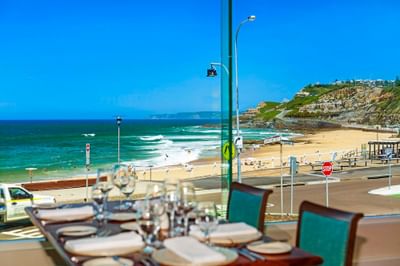 Restaurant that overlooks Newcastle Beach