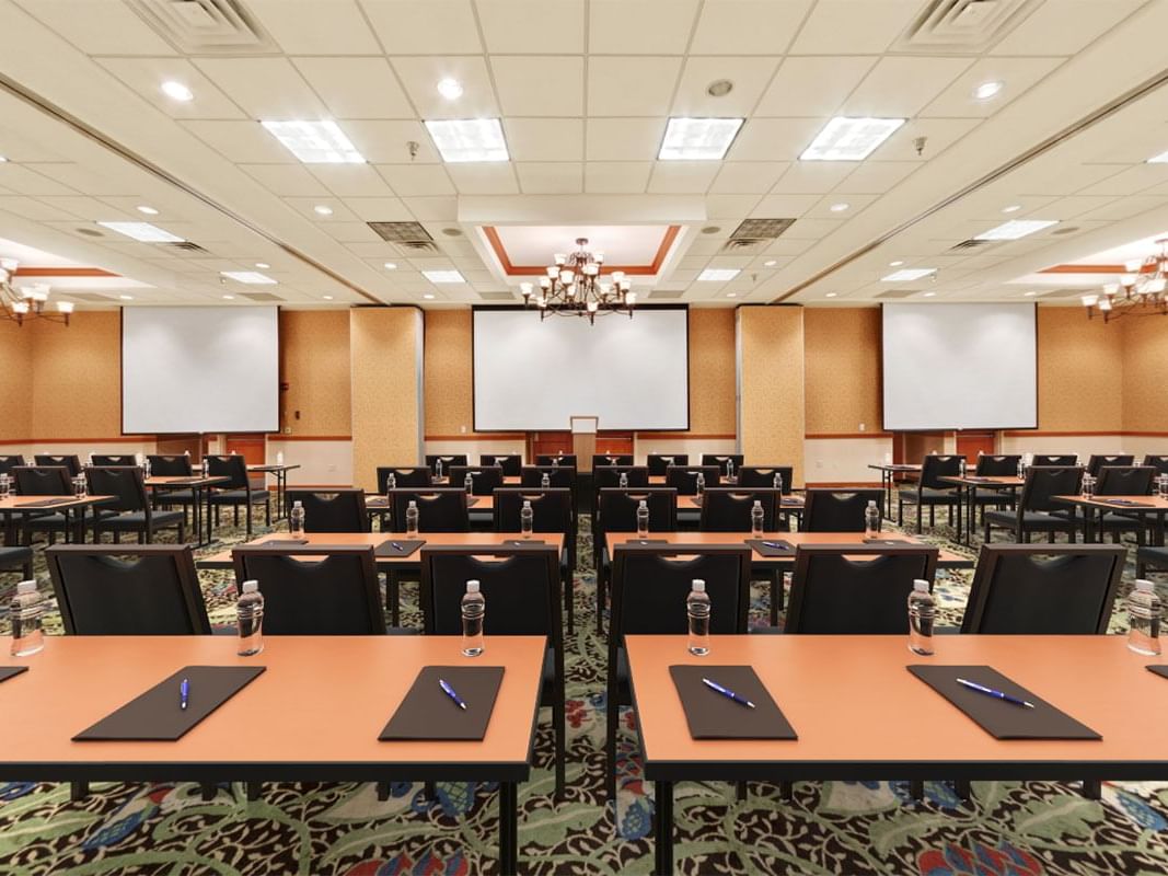 McIntyre Range set up with classroom seating at High Peaks Resort