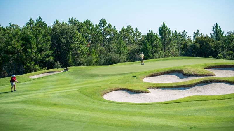 Landscape view of the golf course at Watersound Inn