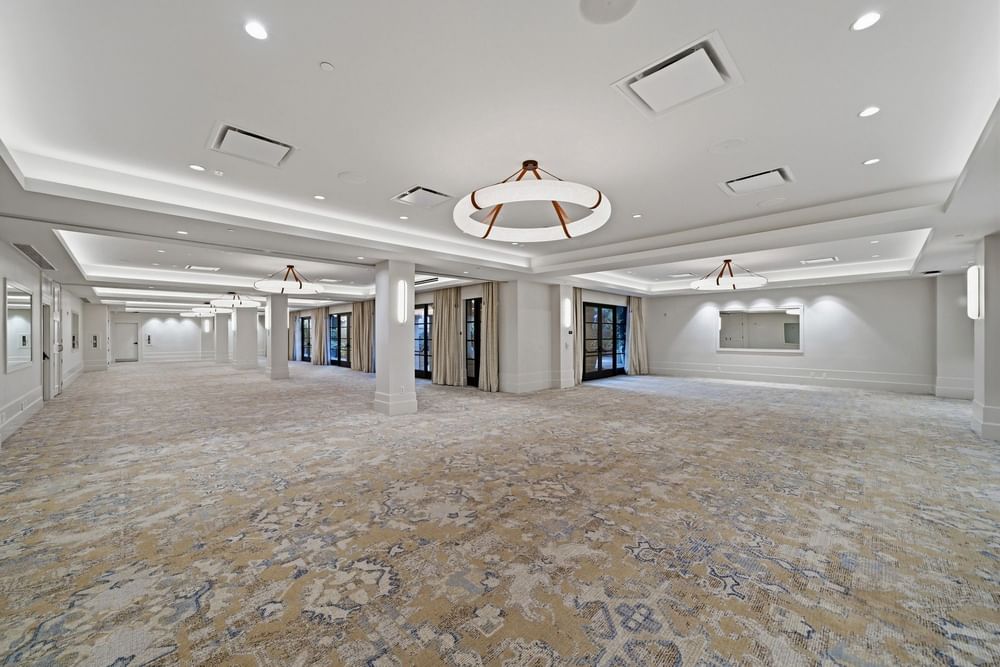 empty ballroom with neutral color tones