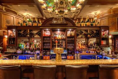 Bar counter area in Rods Bar at The Madison Hotel