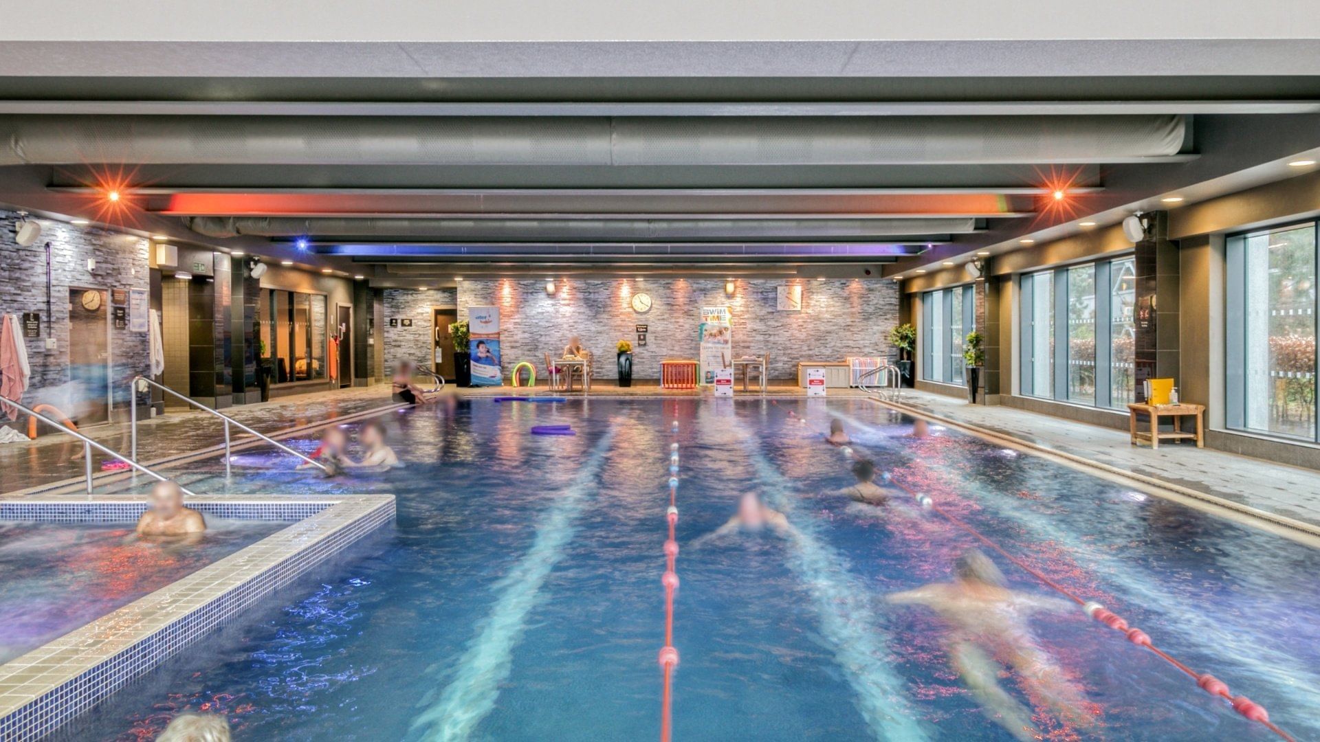 Close up of the indoor pool at Village Hotel Farnborough