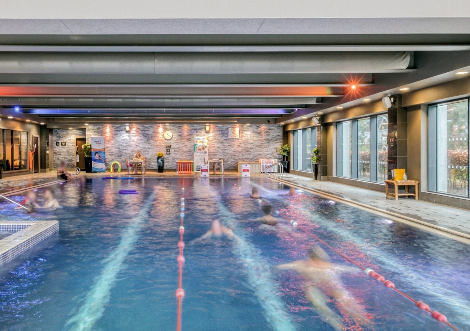 Close up of the indoor pool at Village Hotel Farnborough