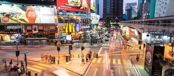 Bukit Bintang shopping area near Sunway Hotel Pyramid